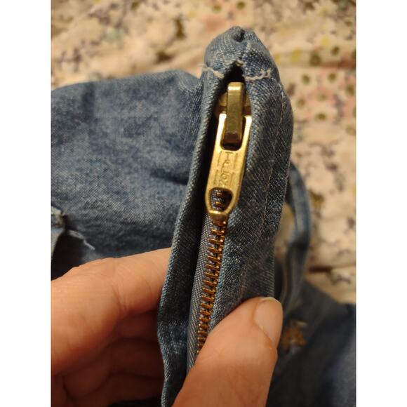 Vintage Y2K Denim embroidered Floral Purse Bohemian Cottagecore Grandmacore - Picture 2 of 4